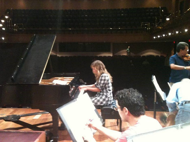 Ingrid Fliter dress rehearsal
