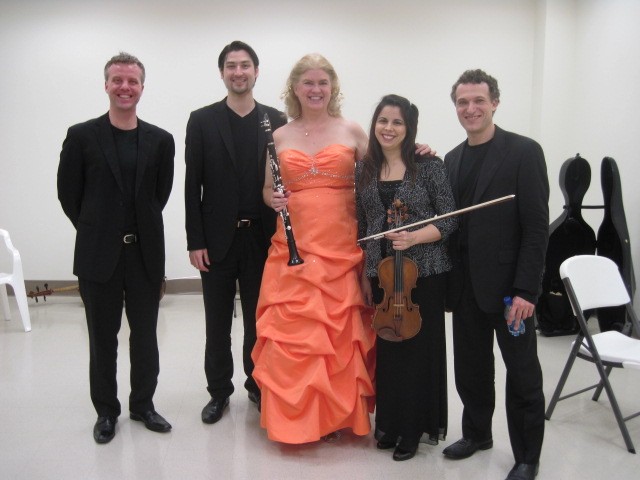 Kathy with the members of the Pacifica Quartet