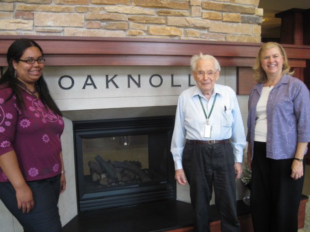 Laiza Nazario, Himie Voxman and Kathy at Oaknoll Retirement Center in Iowa City on March 30, 2010. Laiza graduated in clarinet from the CMPR, and is now working on her masters with Dr. Maurita Mead at the University of Iowa. Don Himie is 98 and when asked "How are you?" he replied, "Better than I ought to be." What a wonderful contribution he has made to the clarinet world!