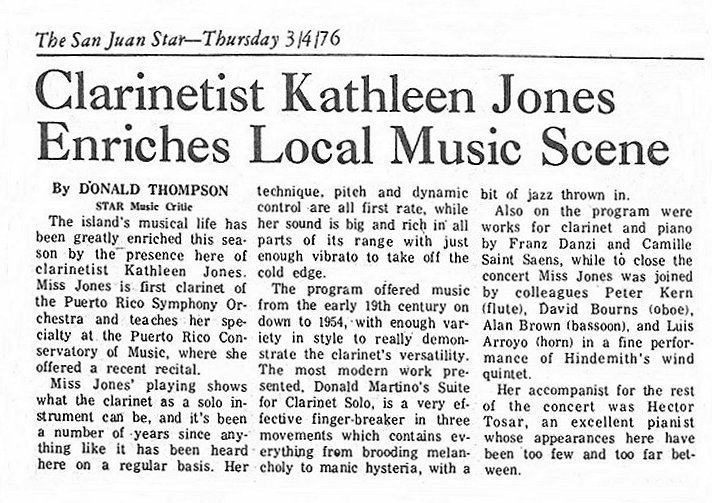 Review from the San Juan Star -- April 3, 1976